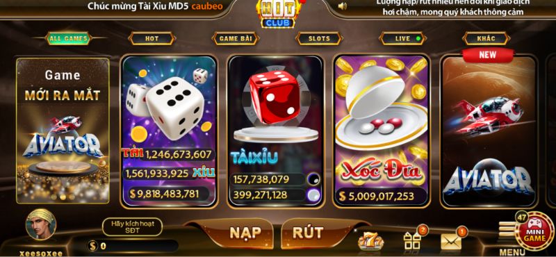 Điểm nổi bật thu hút thành viên của Game Bài Hitclub