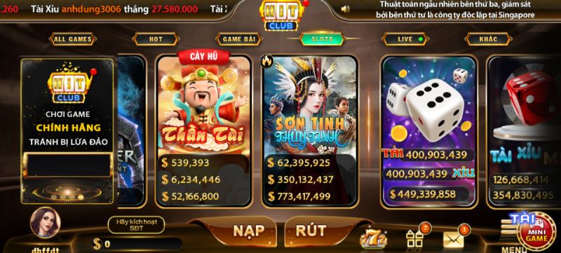 Nổ hũ Sơn Tinh Thủy Tinh - Tựa game đẳng cấp tại Hitclub